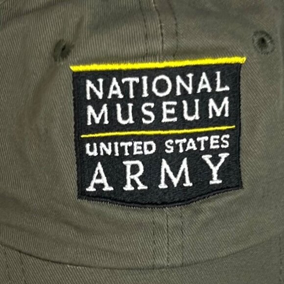 National Museum United States Army Mens Cloth Baseball Hat Green Adjustable - Picture 4 of 9